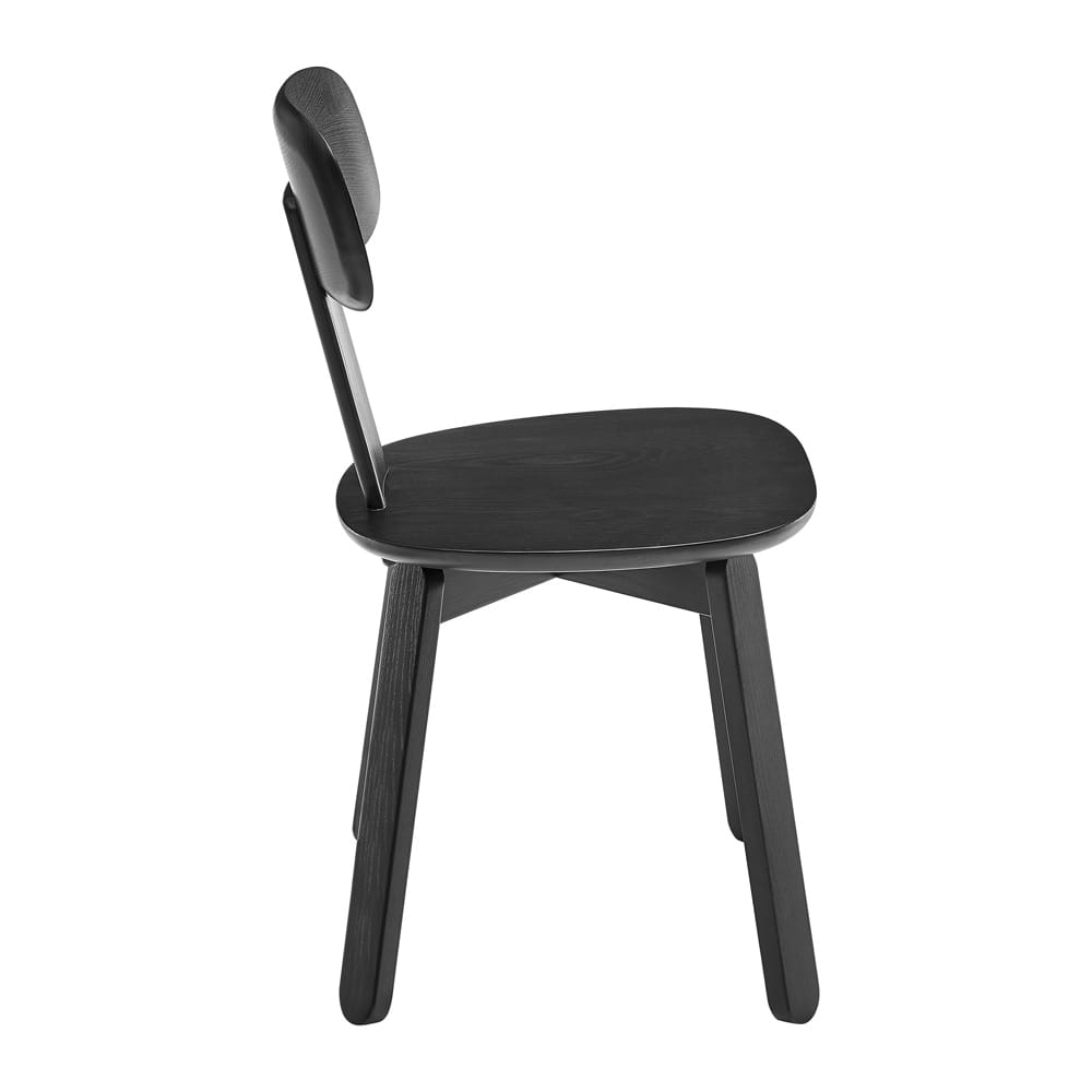 Euro Style - Bastian Wood Side Chair, Matte Black - 39248-BLK veiw 3
