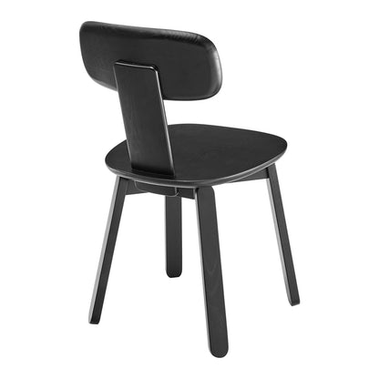 Euro Style - Bastian Wood Side Chair, Matte Black - 39248-BLK veiw 4