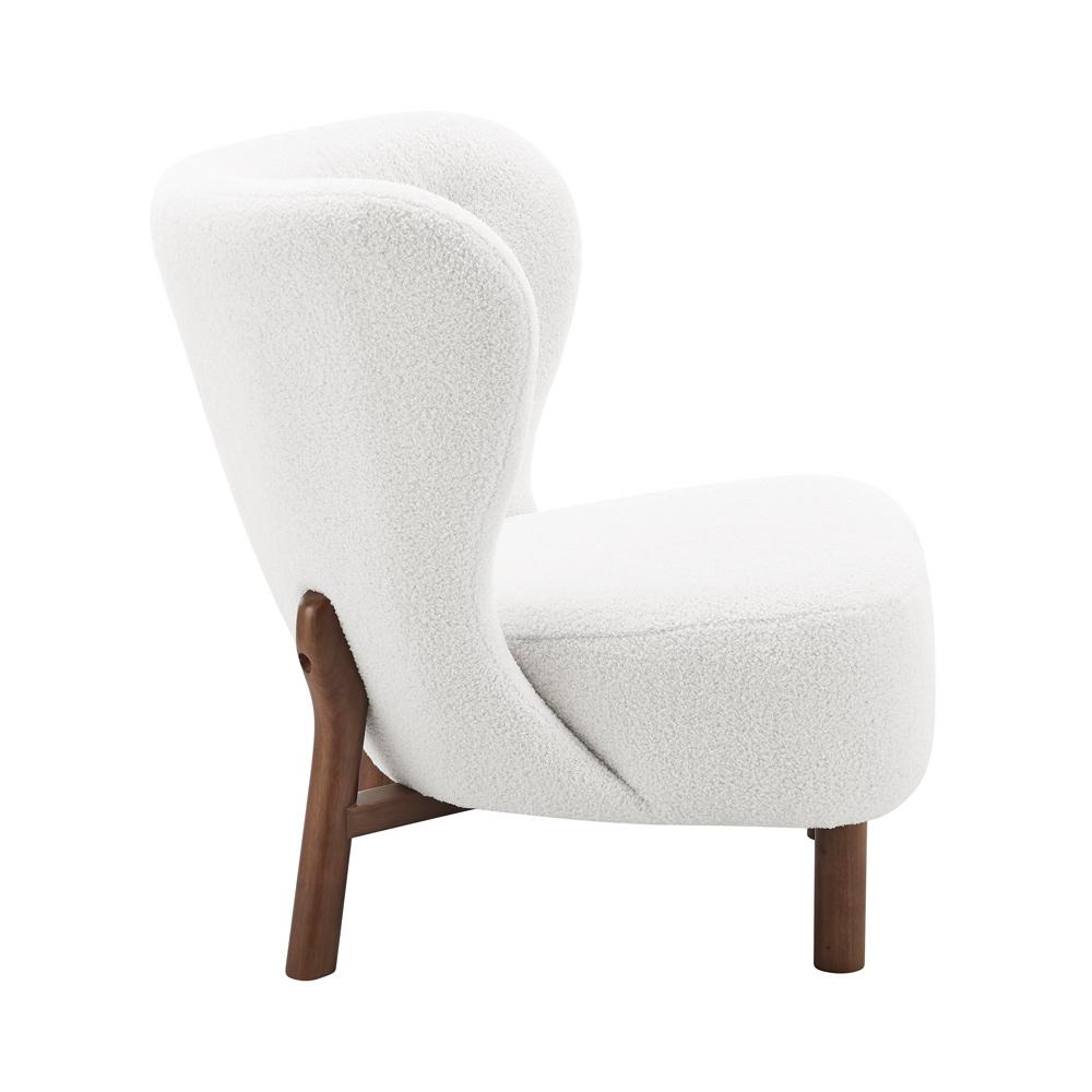 Euro Style - Beatrice Lounge Chair, White/Walnut - 94270-WHT veiw 3