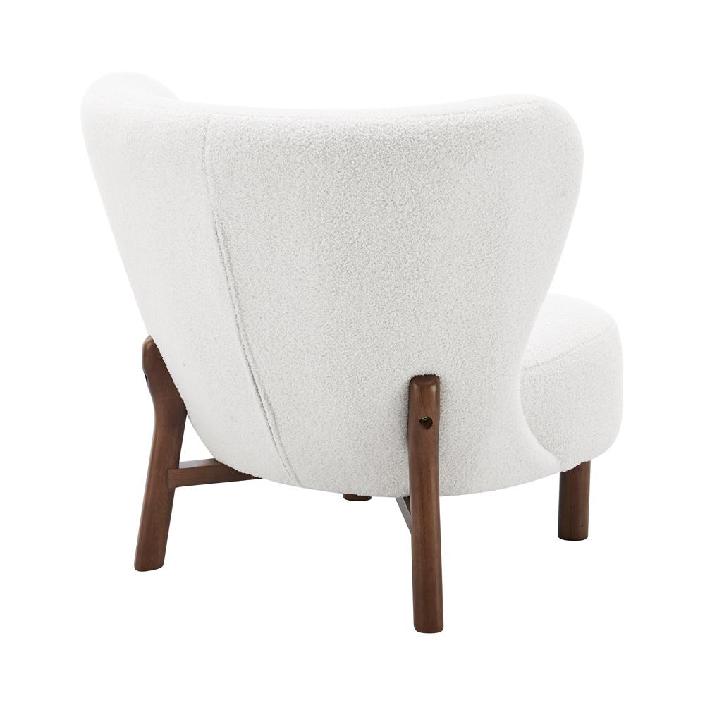 Euro Style - Beatrice Lounge Chair, White/Walnut - 94270-WHT veiw 4