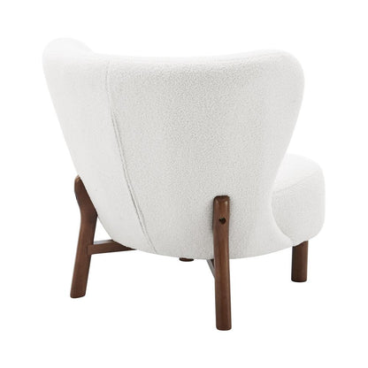 Euro Style - Beatrice Lounge Chair, White/Walnut - 94270-WHT veiw 4
