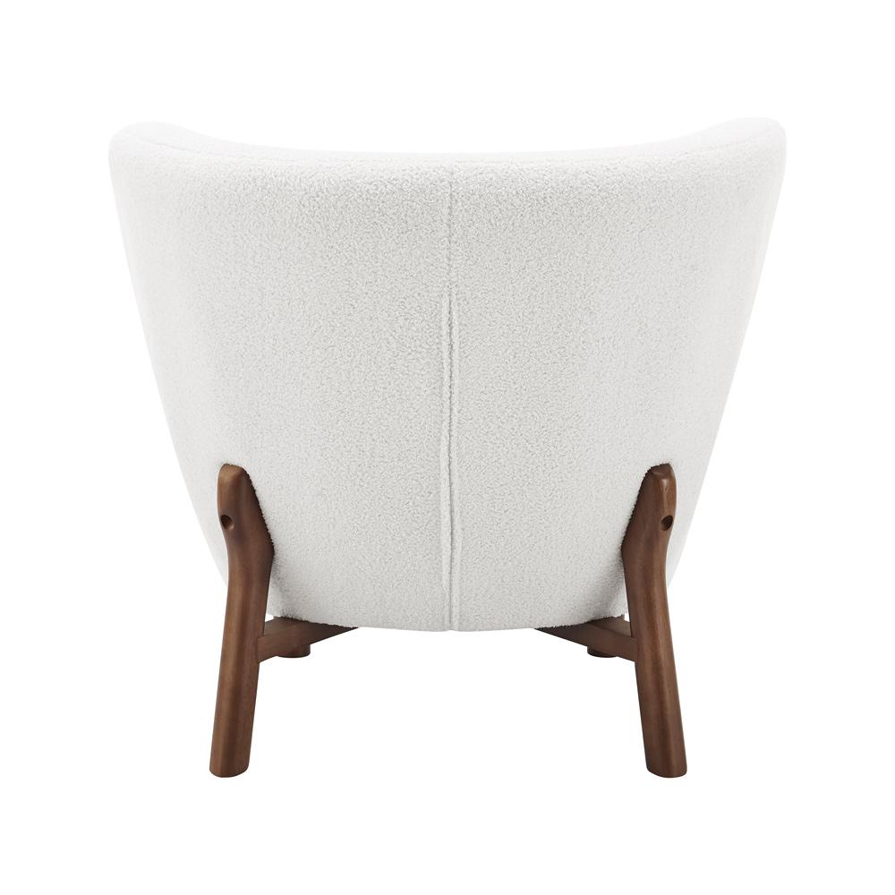 Euro Style - Beatrice Lounge Chair, White/Walnut - 94270-WHT veiw 5