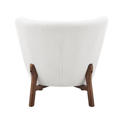 Euro Style - Beatrice Lounge Chair, White/Walnut - 94270-WHT veiw 5