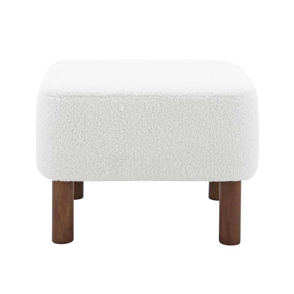 Euro Style - Beatrice Stool, White/Walnut - 94272-WHT veiw 1