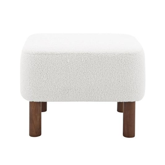 Euro Style - Beatrice Stool, White/Walnut - 94272-WHT veiw 1