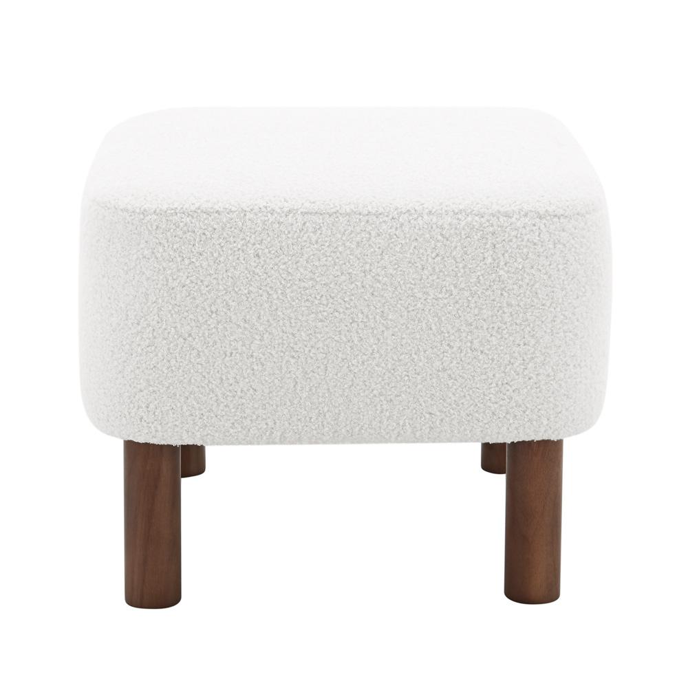 Euro Style - Beatrice Stool, White/Walnut - 94272-WHT veiw 3