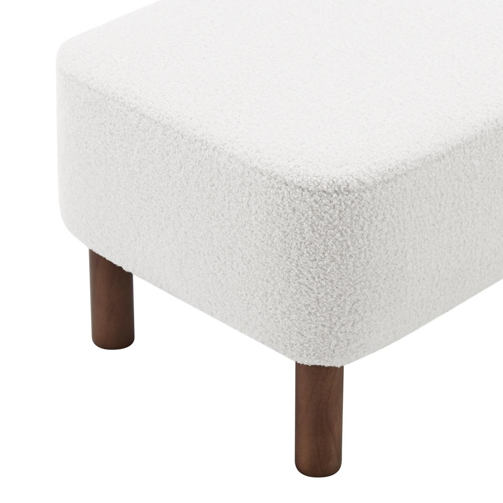 Euro Style - Beatrice Stool, White/Walnut - 94272-WHT veiw 5