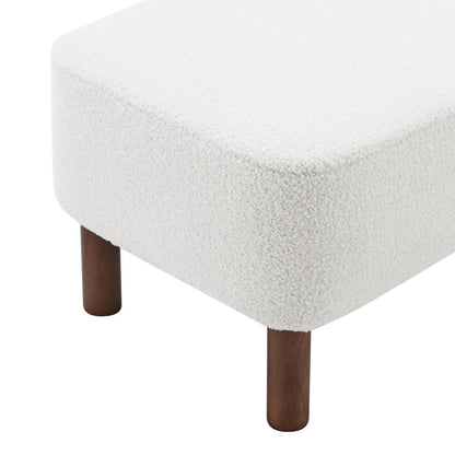 Euro Style - Beatrice Stool, White/Walnut - 94272-WHT veiw 5