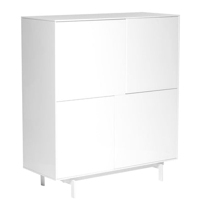 Euro Style - Birmingham 43inW 4-Door Cabinet, High Gloss White - 31017WHT-KIT veiw 2