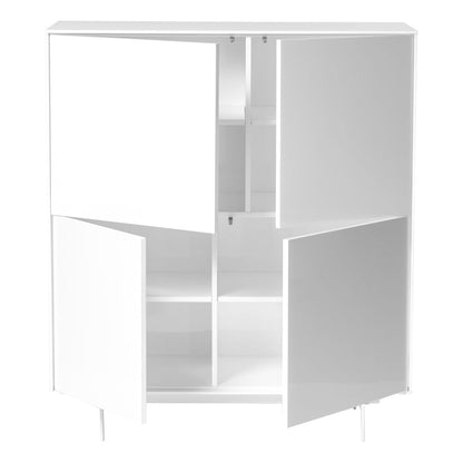 Euro Style - Birmingham 43inW 4-Door Cabinet, High Gloss White - 31017WHT-KIT veiw 4