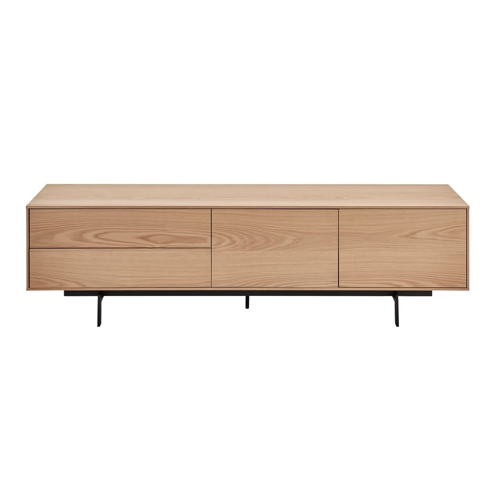 Euro Style - Birmingham 71inW Media Stand, Oak - 31160OAK-KIT veiw 1