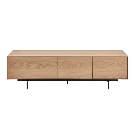 Euro Style - Birmingham 71inW Media Stand, Black - 31160BLK-KIT veiw 1