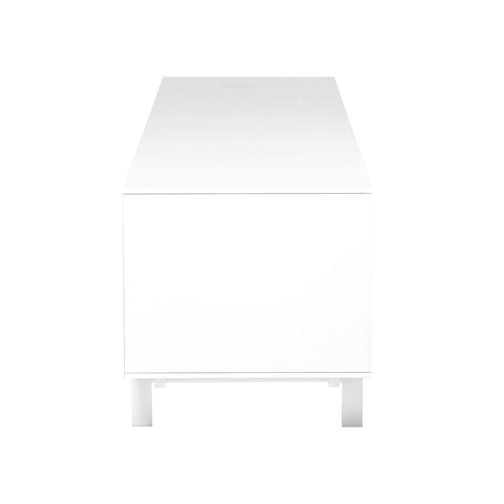 Euro Style - Birmingham 84inW Media Stand, High Gloss White - 31015WHT-KIT veiw 3