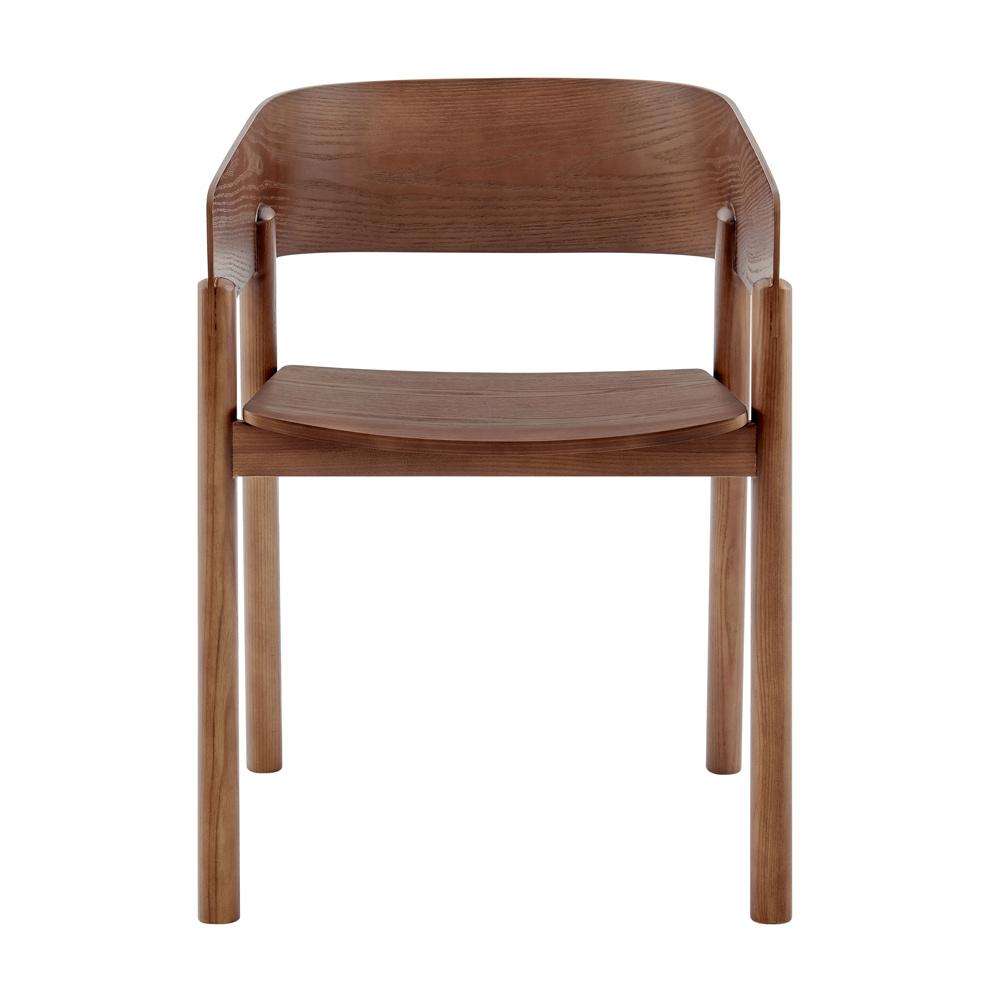 Euro Style - Blaise Wood Armchair, Walnut - 91018-WAL veiw 1