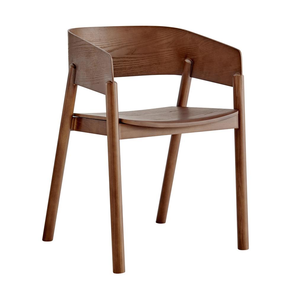 Euro Style - Blaise Wood Armchair, Walnut - 91018-WAL veiw 2