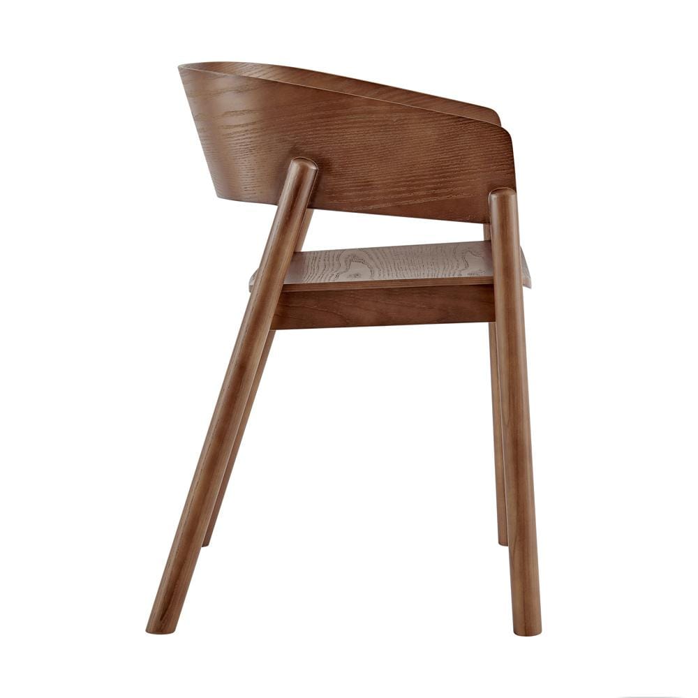 Euro Style - Blaise Wood Armchair, Walnut - 91018-WAL veiw 3