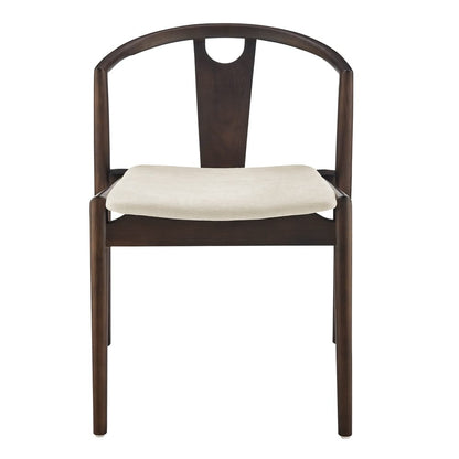 Euro Style - Blanche Fabric Side Chair, Natural/Dark Walnut - 91015-NAT veiw 1