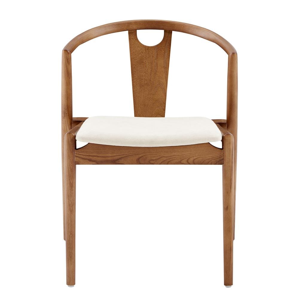 Euro Style - Blanche Fabric Side Chair, Natural/Walnut - 91017-NAT veiw 1