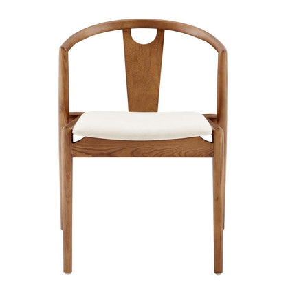 Euro Style - Blanche Fabric Side Chair, Natural/Walnut - 91017-NAT veiw 1