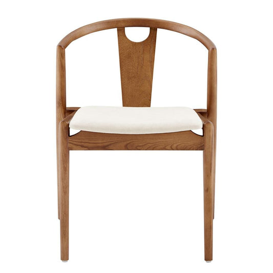 Euro Style - Blanche Fabric Side Chair, Natural/Walnut - 91017-NAT veiw 1