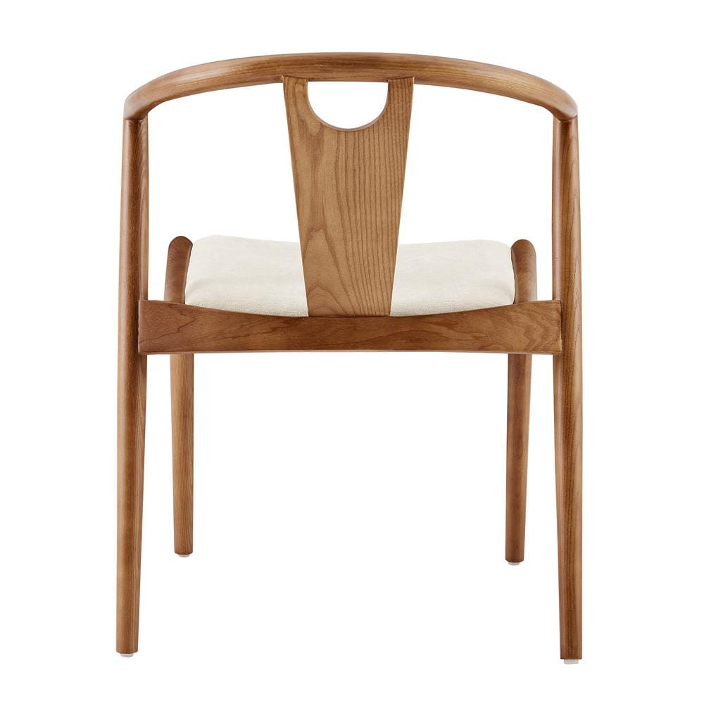 Euro Style - Blanche Fabric Side Chair, Natural/Walnut - 91017-NAT veiw 4