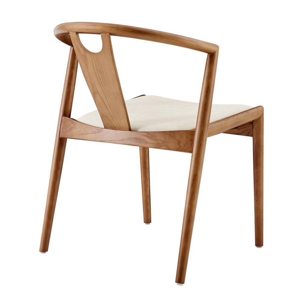 Euro Style - Blanche Fabric Side Chair, Natural/Walnut - 91017-NAT veiw 5
