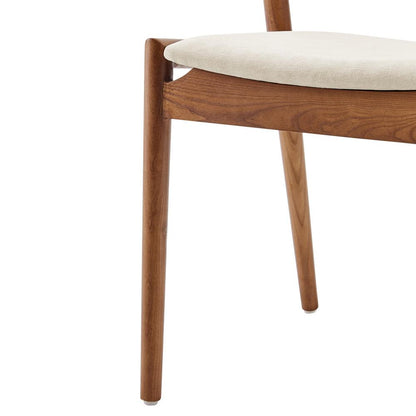Euro Style - Blanche Fabric Side Chair, Natural/Walnut - 91017-NAT veiw 6