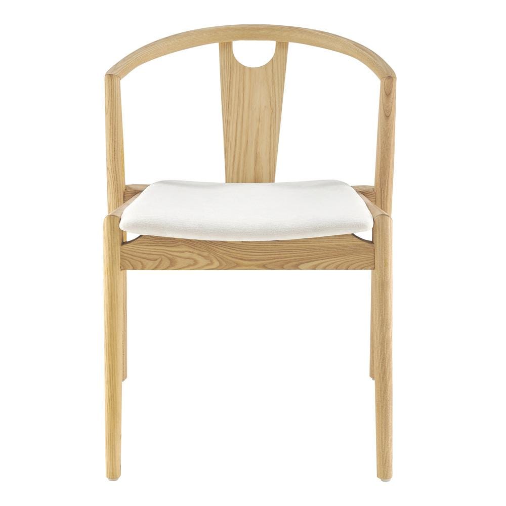 Euro Style - Blanche Fabric Side Chair, White/Natural - 91015-WHT veiw 1