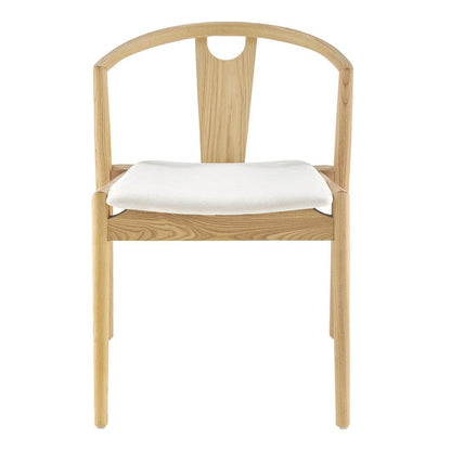 Euro Style - Blanche Fabric Side Chair, White/Natural - 91015-WHT veiw 1