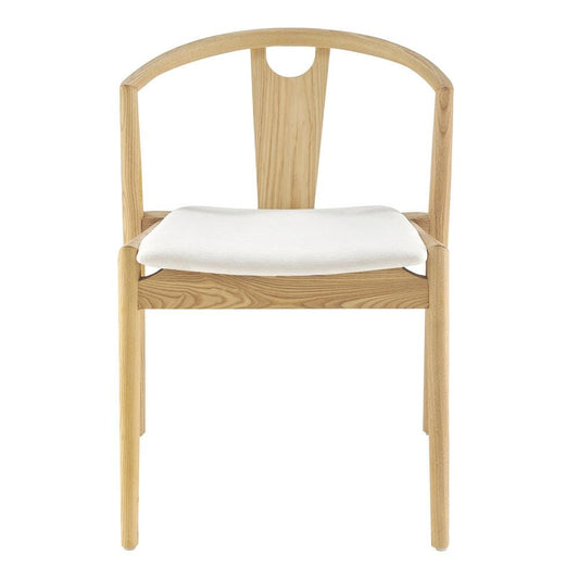 Euro Style - Blanche Fabric Side Chair, White/Natural - 91015-WHT veiw 1