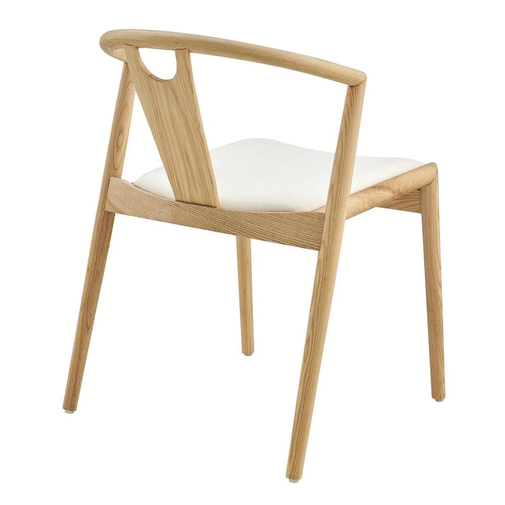 Euro Style - Blanche Fabric Side Chair, White/Natural - 91015-WHT veiw 4