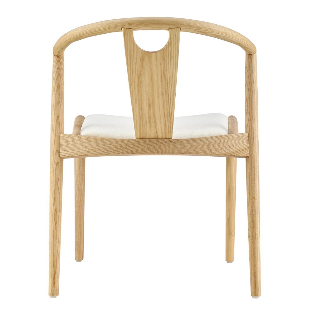 Euro Style - Blanche Fabric Side Chair, White/Natural - 91015-WHT veiw 5
