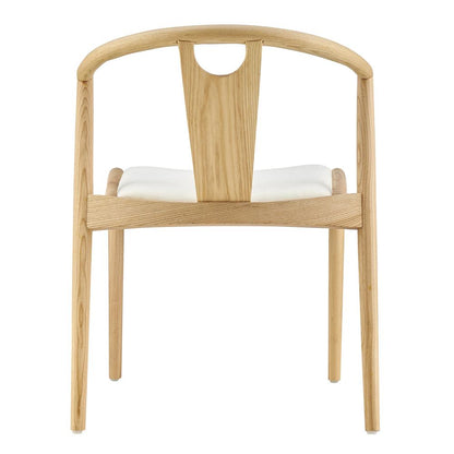 Euro Style - Blanche Fabric Side Chair, White/Natural - 91015-WHT veiw 5