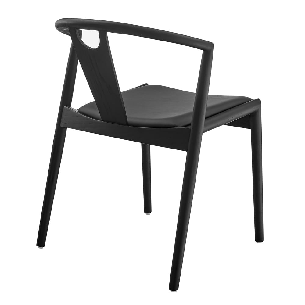 Euro Style - Blanche Leatherette Side Chair, Black - 91015-BLK veiw 4
