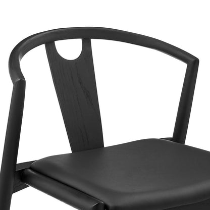 Euro Style - Blanche Leatherette Side Chair, Black - 91015-BLK veiw 6