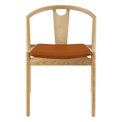 Euro Style - Blanche Leatherette Side Chair, Dark Tan/Natural - 91015-TAN veiw 1