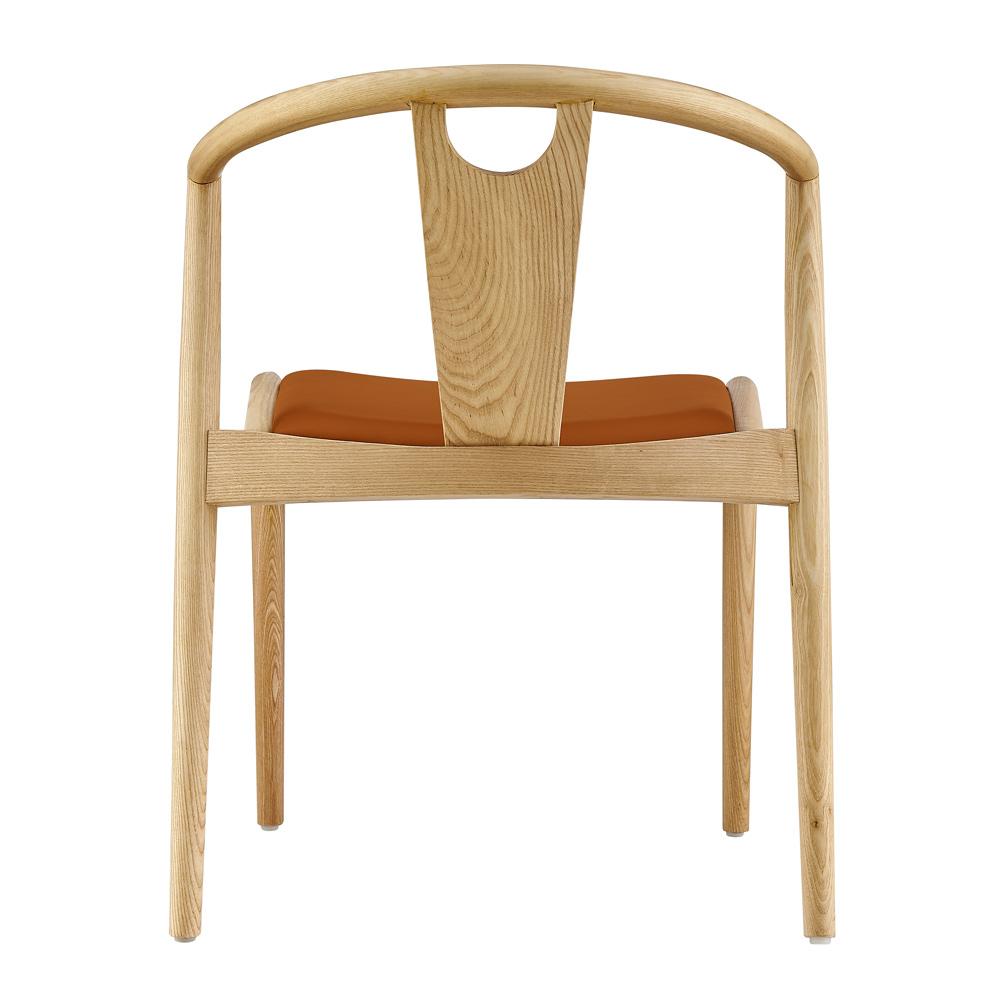 Euro Style - Blanche Leatherette Side Chair, Dark Tan/Natural - 91015-TAN veiw 5