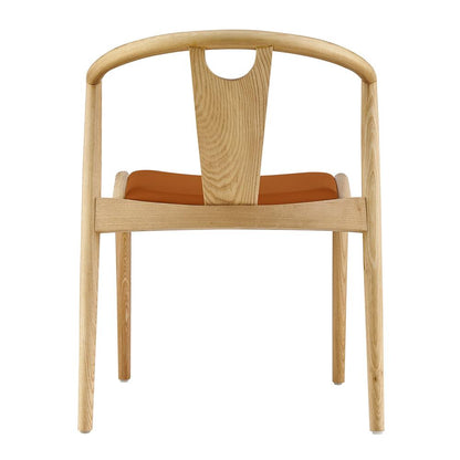 Euro Style - Blanche Leatherette Side Chair, Dark Tan/Natural - 91015-TAN veiw 5