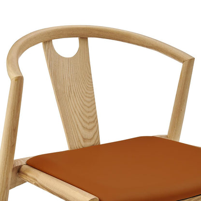 Euro Style - Blanche Leatherette Side Chair, Dark Tan/Natural - 91015-TAN veiw 6