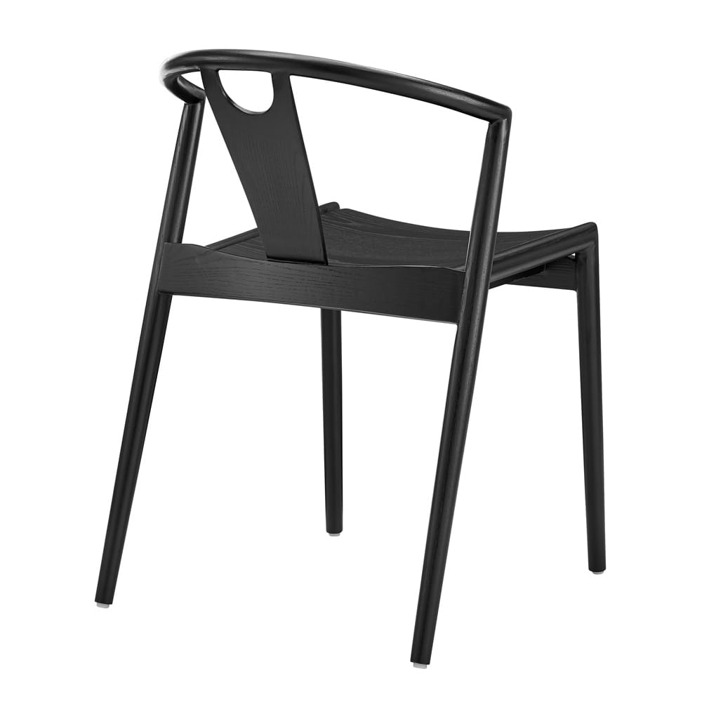 Euro Style - Blanche Wood Side Chair, Black - 91016-BLK veiw 4