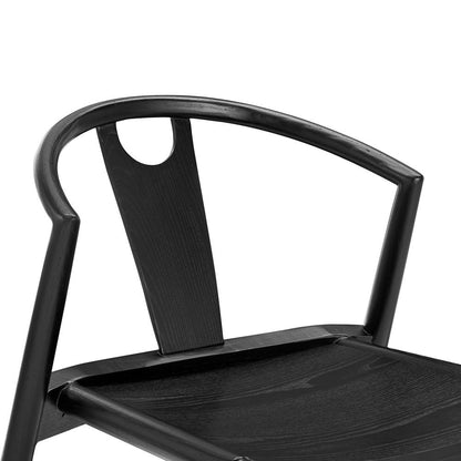 Euro Style - Blanche Wood Side Chair, Black - 91016-BLK veiw 6