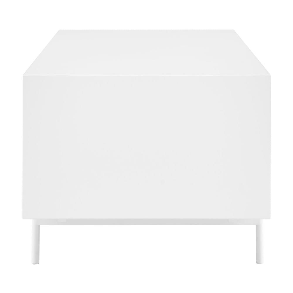 Euro Style - Bodie 47inW Coffee Table with Open Storage, Matte White.Oak - 31084WHT veiw 4