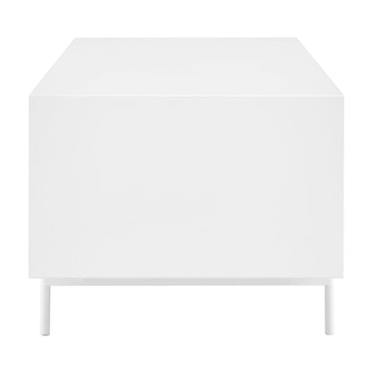 Euro Style - Bodie 47inW Coffee Table with Open Storage, Matte White.Oak - 31084WHT veiw 4