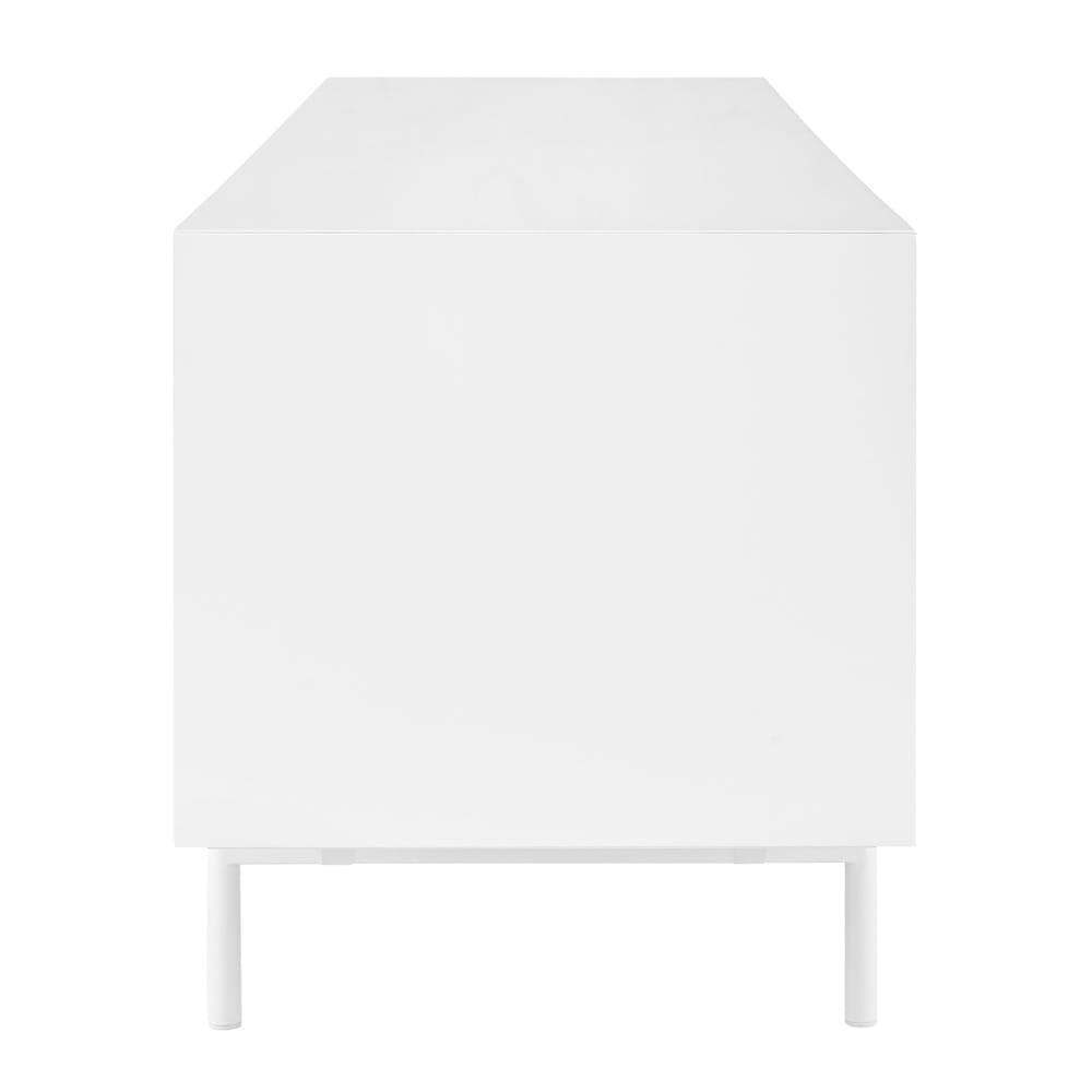 Euro Style - Bodie 71inW 2-Door Media Stand, White/Oak - 31080WHT-KIT veiw 4