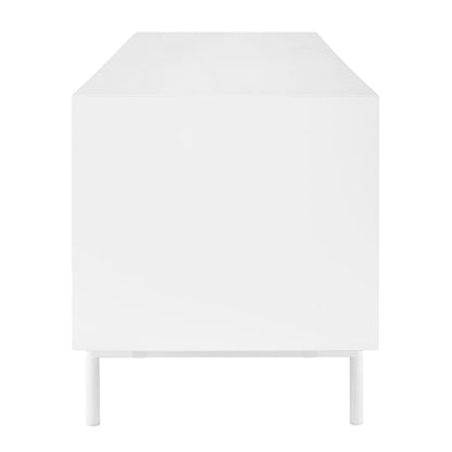 Euro Style - Bodie 71inW 2-Door Media Stand, White/Oak - 31080WHT-KIT veiw 4