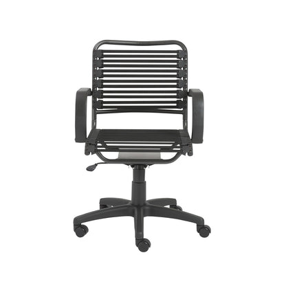 Euro Style - Bungie Flat Mid Back Office Chair, Black/Graphite - 02572BLK veiw 1