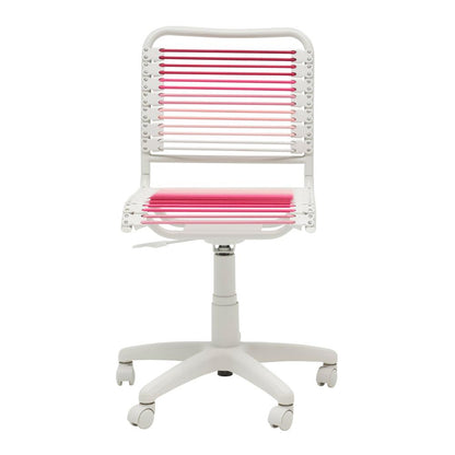 Euro Style - Bungie Low Back Office Chair, Blush Ombre/White - 03008-BLSOMBRE veiw 1