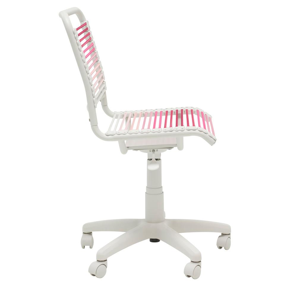 Euro Style - Bungie Low Back Office Chair, Blush Ombre/White - 03008-BLSOMBRE veiw 3