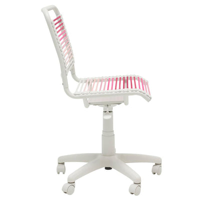 Euro Style - Bungie Low Back Office Chair, Blush Ombre/White - 03008-BLSOMBRE veiw 3