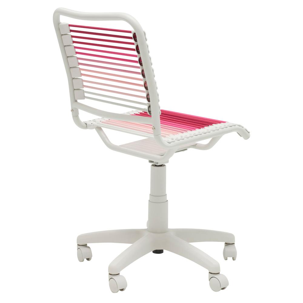 Euro Style - Bungie Low Back Office Chair, Blush Ombre/White - 03008-BLSOMBRE veiw 4